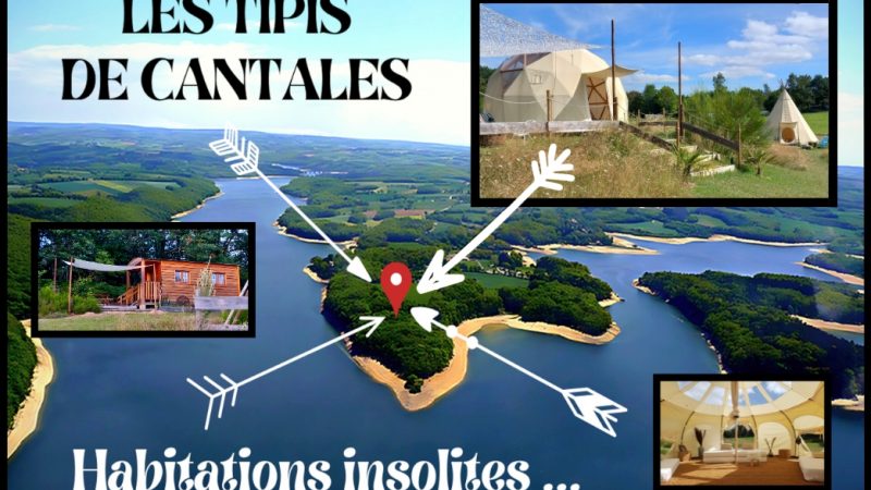 Situation géographique du camping sur le lac de St-Etienne Cantalès